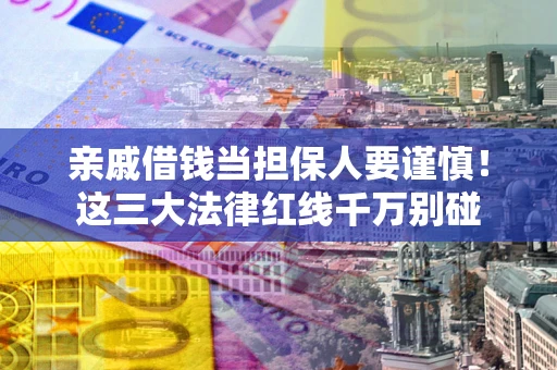 济南亲戚借钱当担保人要谨慎！这三大法律红线千万别碰