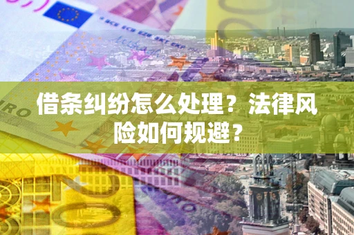 济南借条纠纷怎么处理？法律风险如何规避？