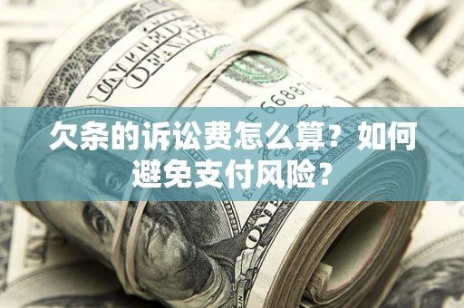 济南欠条的诉讼费怎么算？如何避免支付风险？