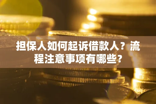 济南担保人如何起诉借款人？流程注意事项有哪些？